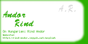 andor rind business card